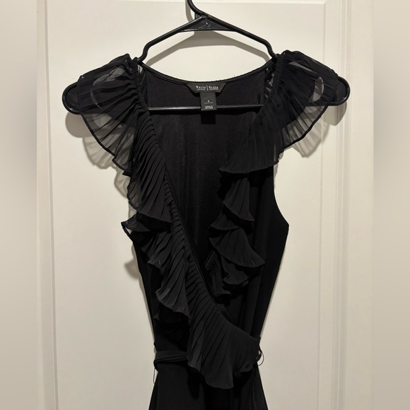 NWOT - White House Black Market Ruffle Wrap Dress - Picture 2 of 6